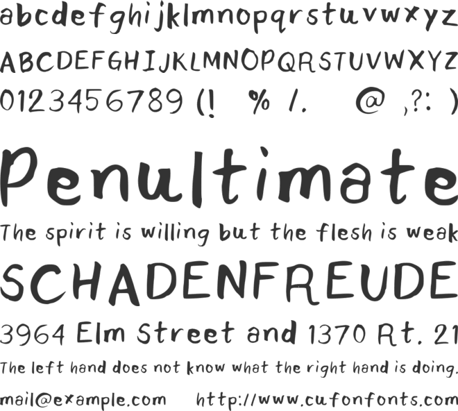 Jic Hand Lettering Fonts font preview