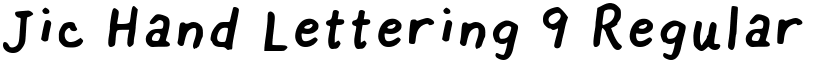 Jic Hand Lettering 9 Regular font