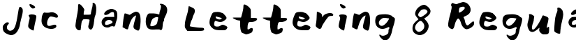 Jic Hand Lettering 8 Regular font