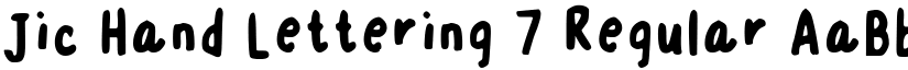 Jic Hand Lettering 7 Regular font