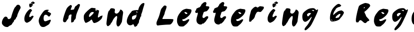 Jic Hand Lettering 6 Regular font