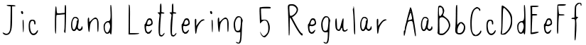 Jic Hand Lettering 5 Regular font