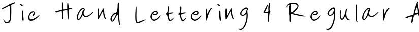 Jic Hand Lettering 4 Regular font