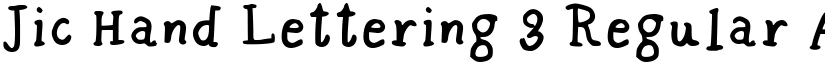Jic Hand Lettering 3 Regular font
