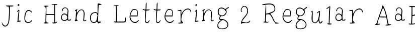 Jic Hand Lettering 2 Regular font