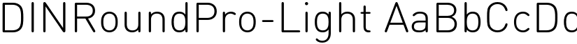 DINRoundPro-Light font