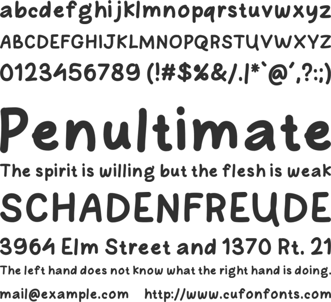 Sunny Sunday font preview