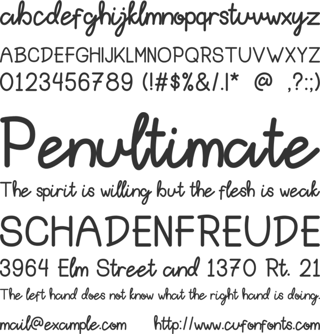 Hello Bear font preview