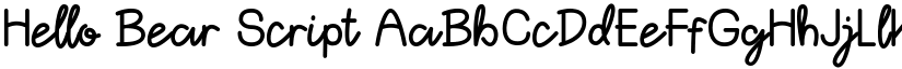 Hello Bear Script font