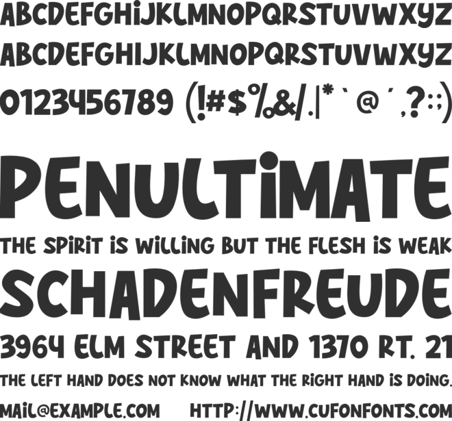 Frogie font preview