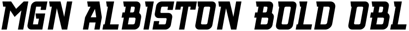 MGN Albiston Bold Oblique font