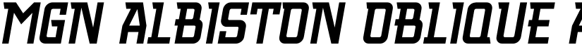 MGN Albiston Oblique font