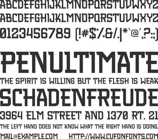 MGN Albiston font preview