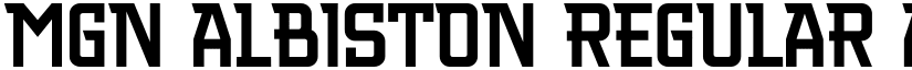 MGN Albiston Regular font