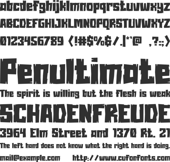 Woocaza font preview