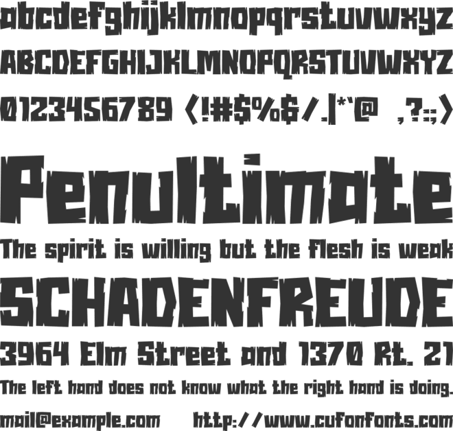 Woocaza font preview