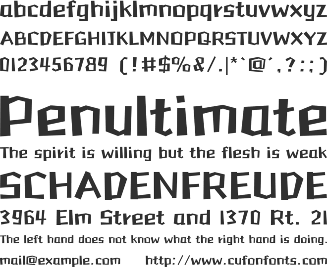 HFGrowing font preview