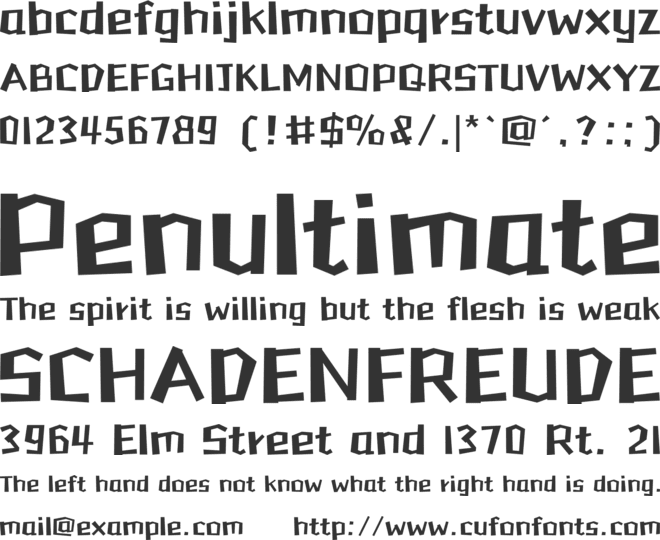 HFGrowing font preview