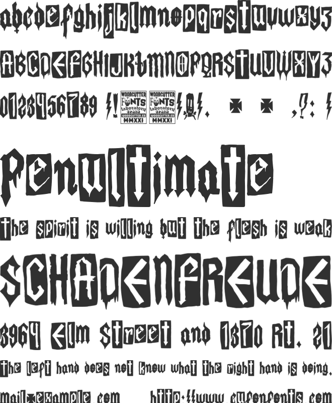 The Lord Of Punk font preview