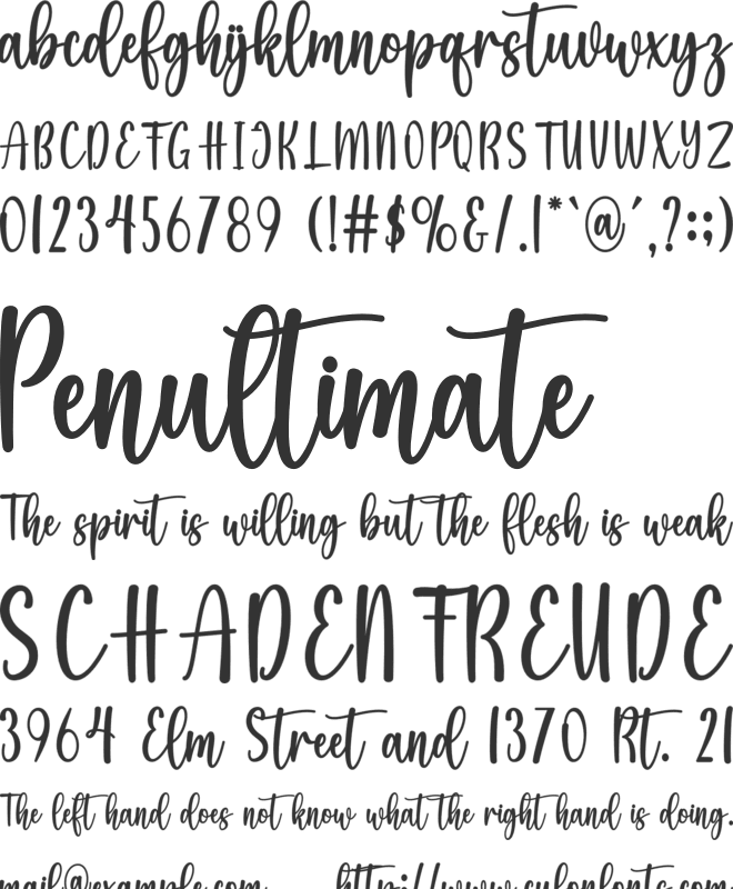 Sweet Bunny font preview