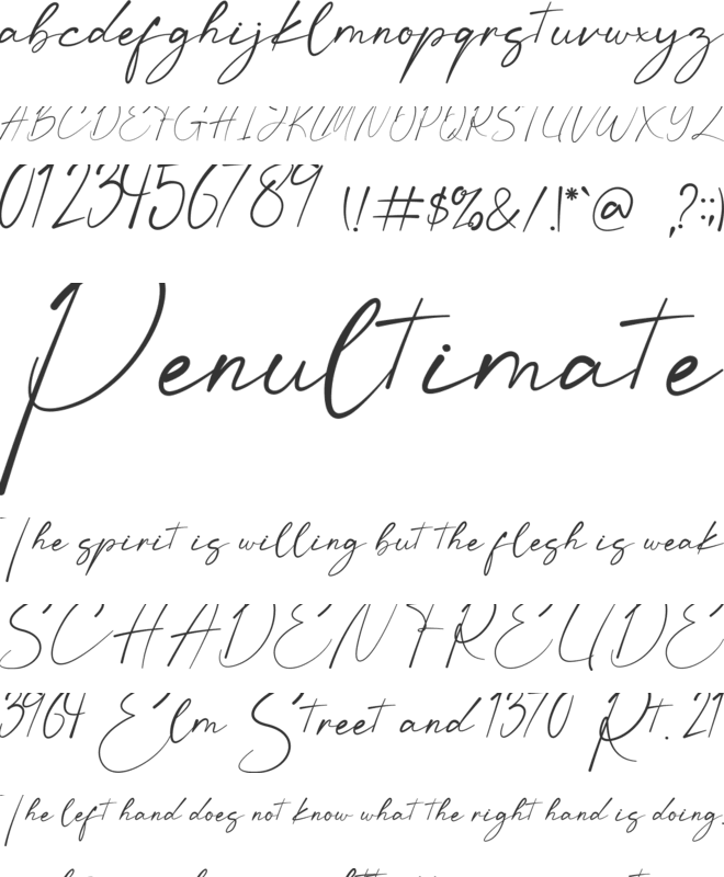 First Month font preview