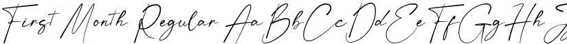 First Month Regular font