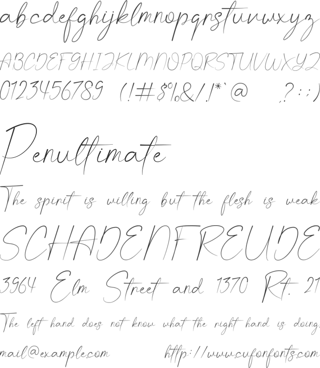 Vallenitta font preview