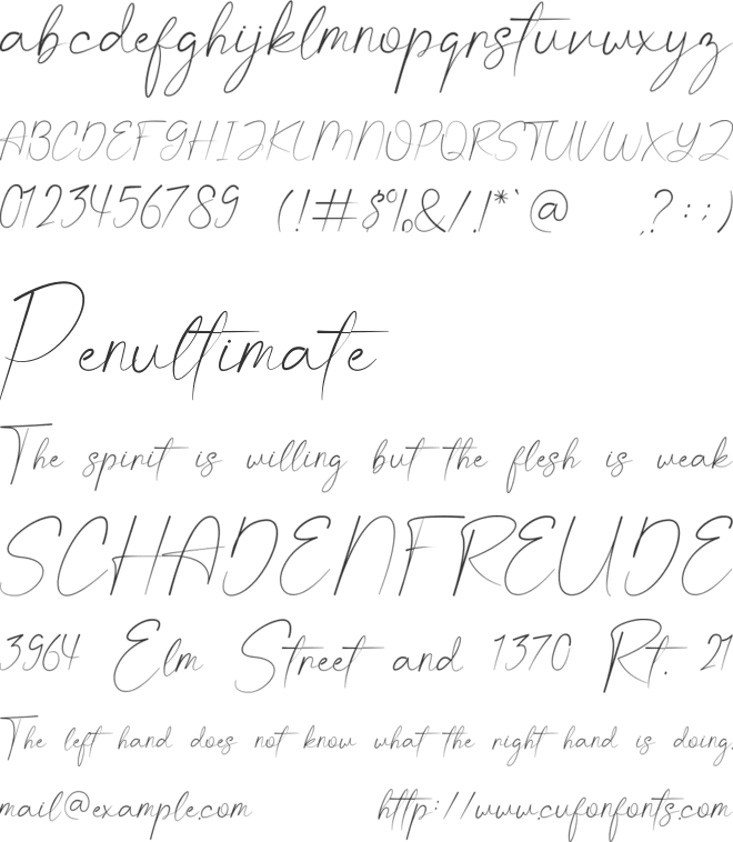 Vallenitta font preview