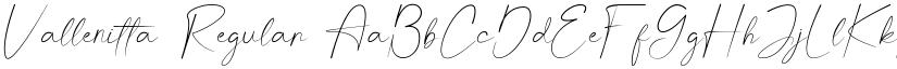 Vallenitta Regular font