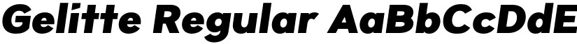 Gelitte Regular font