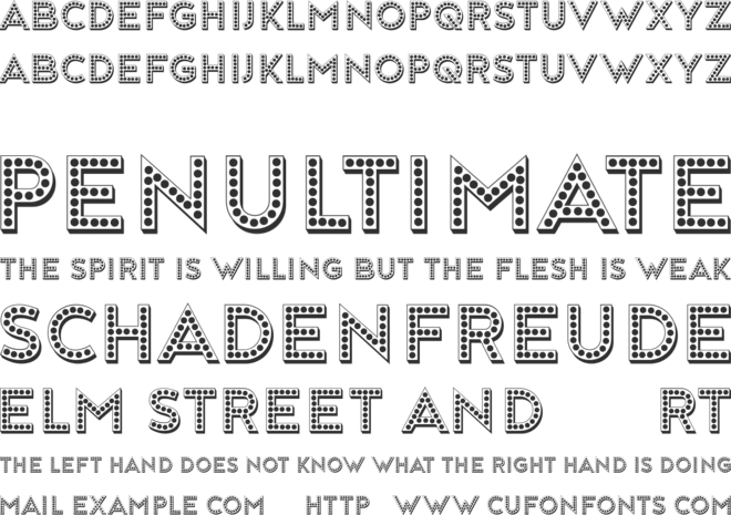 Showgirl font preview