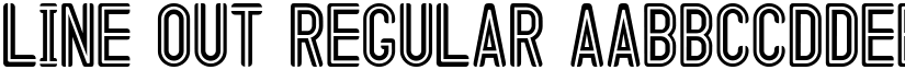 Line out Regular font