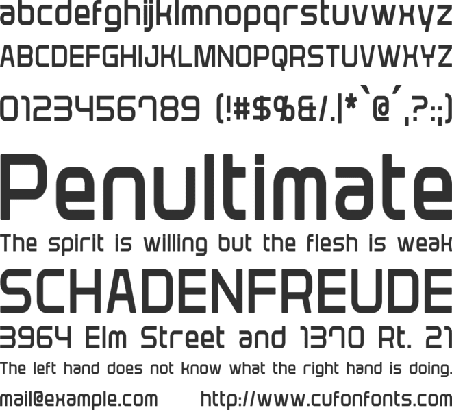 Plavsky Condensed font preview