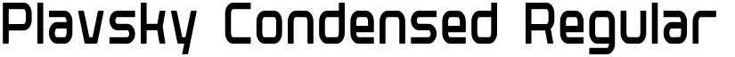Plavsky Condensed Regular font