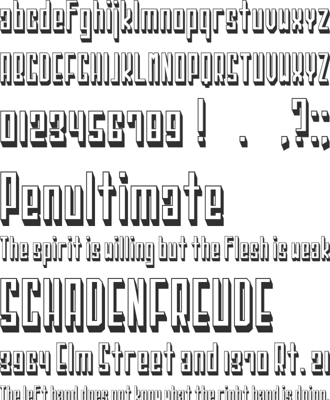 Xenia font preview