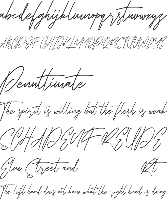 Potters Free font preview