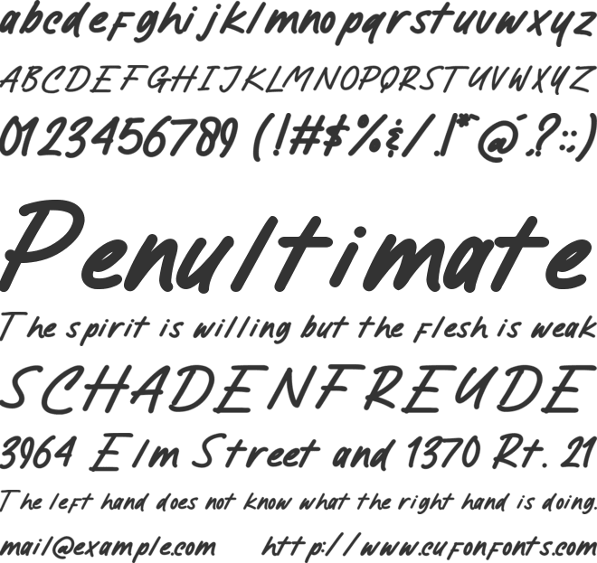 Celedestines font preview