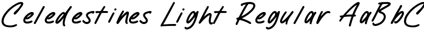 Celedestines Light Regular font