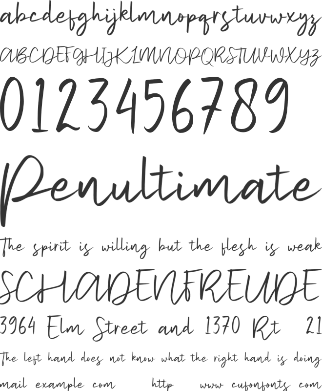 Mansier font preview