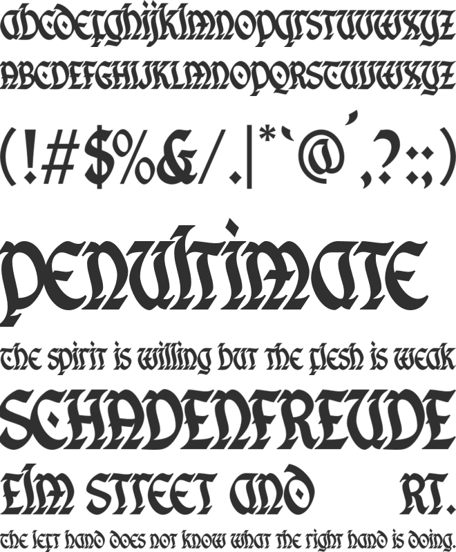 Eachtra font preview
