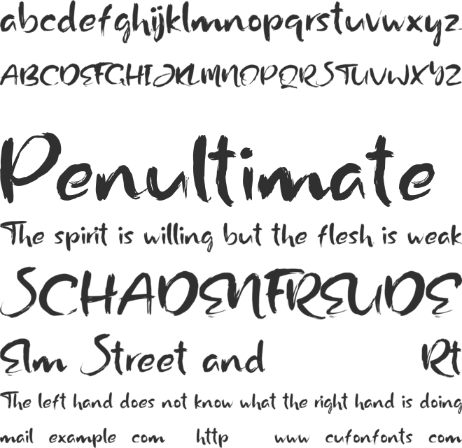 Rainly font preview