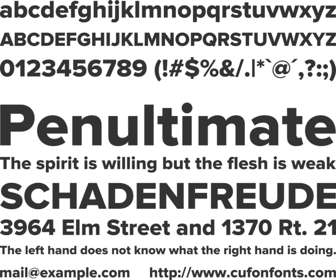 Proxima Nova Th font preview