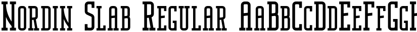 Nordin Slab Regular font