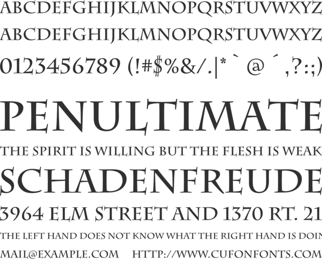 Charlemagne Std font preview