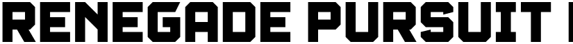 Renegade Pursuit Regular font
