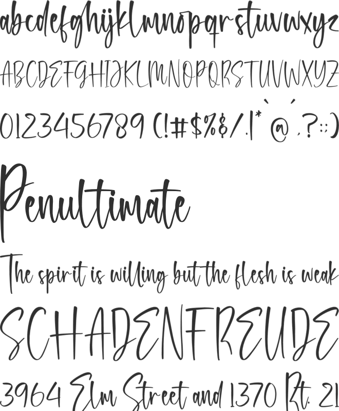 Sharon Daisy font preview