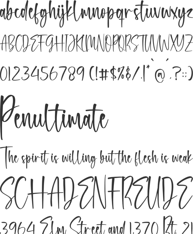 Sharon Daisy font preview