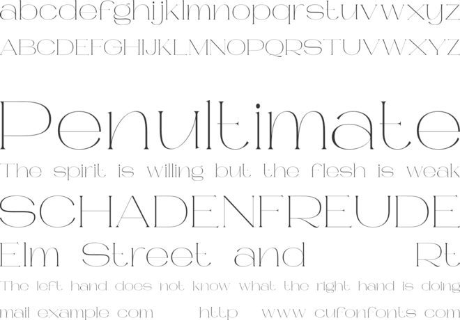 Rengard Free font preview