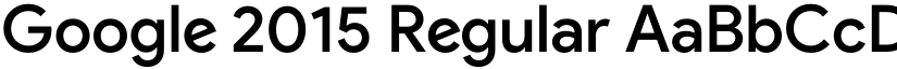 Google 2015 Regular font