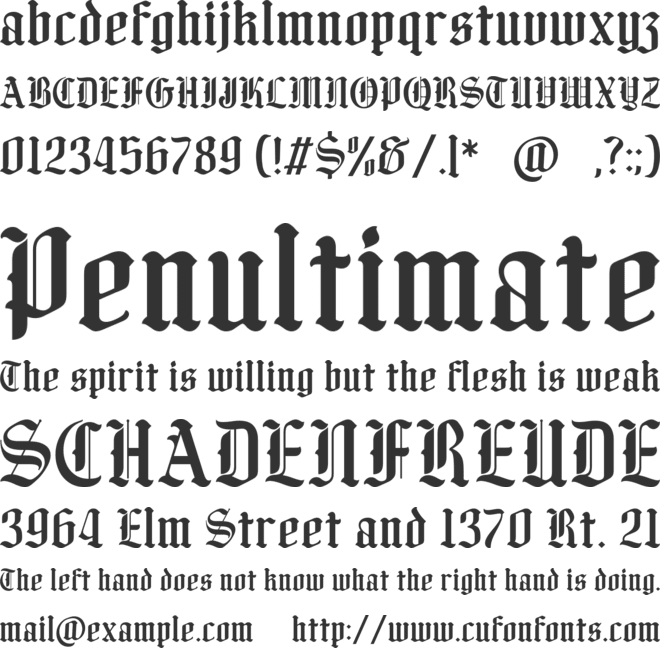 Boomsong font preview